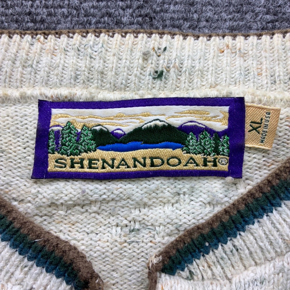 Vintage Shenandoah Men XL Mallard Duck Embroidered Knit Sweater USA Made Preppy - Picture 3 of 8